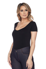 Scoopneck Short Sleeve Seamless Bodysuit