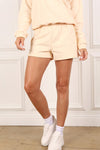 Cream sweat shorts