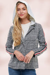 Scuba Stripe Tape Hoodie Blazer Jacket