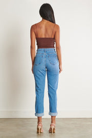 HIGH WAISTED DISTRESSED BOYFRIEND JEAN