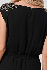 Beaded Shoulder Embellshment Tunic