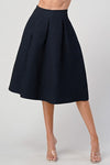 Pleated Waist Mid-Length Puffy Skirt