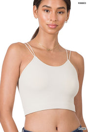 RIBBED SEAMLESS DOUBLE STRAP BRAMI