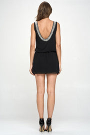 Bead details cami mini dress