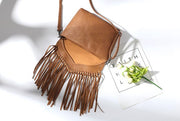 Vegan leather Tassel crossbody bags