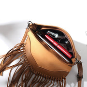 Vegan leather Tassel crossbody bags