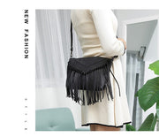 Vegan leather Tassel crossbody bags
