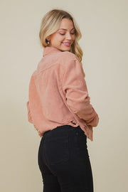 ZOEY DISTRESSED CORDUROY distressed JACKET
