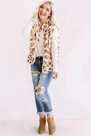 leopard furry top