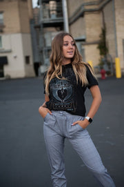 UPTOWN Lightweight Joggers in Grey Plaid