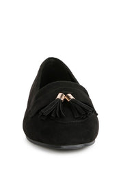 Atrika Faux Suede Tassel Loafers