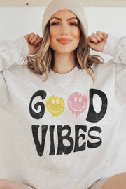 GOOD VIBES GRAPHIC SWEATSHIRT