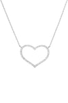 CZ Gold-Dipped Heart Charm Necklace