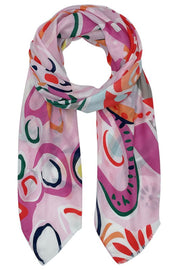Tropical Floral Print Scarf