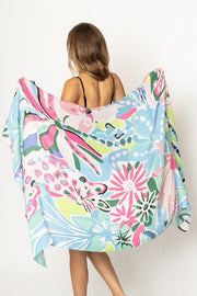 Tropical Floral Print Scarf