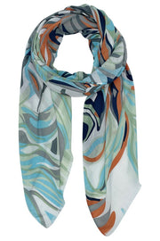 Vibrant Tropical Print Scarf