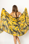 Tropical Palm Leaf Print Scarf