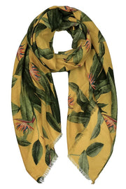 Tropical Palm Leaf Print Scarf