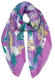 Palm Leaf Print Scarf