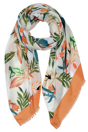 Palm Leaf Print Scarf
