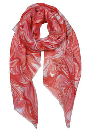 Watercolor Swirl Print Scarf