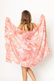 Watercolor Swirl Print Scarf