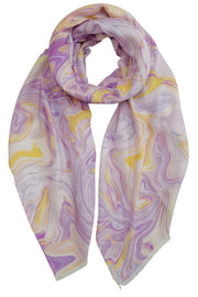 Watercolor Swirl Print Scarf