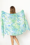 Watercolor Swirl Print Scarf