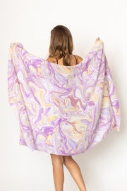 Watercolor Swirl Print Scarf