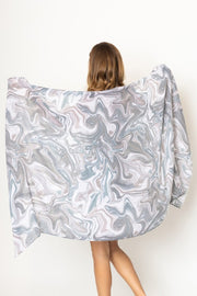 Watercolor Swirl Print Scarf
