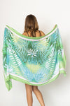 Tropical Leaves Print Scarf