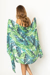 Multi Palm Leaves Print Scarf