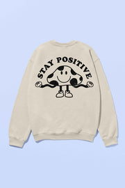 STAY POSITIVE MUSHROOM GRAPHIC SWEATSHIRT