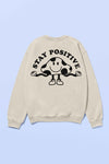 STAY POSITIVE MUSHROOM GRAPHIC SWEATSHIRT