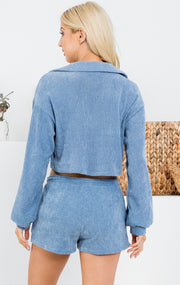 Denim Blue Top & Short Set