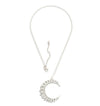 Rhinestone Crescent Necklace