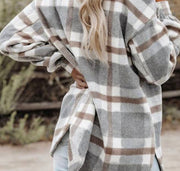 Plaid Flannel Shacket Jacket Women