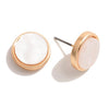 White Stud Earrings