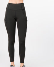 Black Solid Workout Leggings