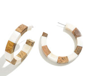 Wooden Hoop Earrings