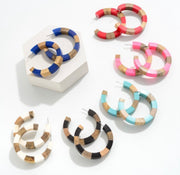 Wooden Hoop Earrings