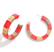 Wooden Hoop Earrings