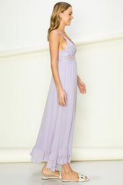 IN LOVE BUSTIER LACE MAXI DRESS