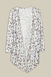 Leopard open cardigan