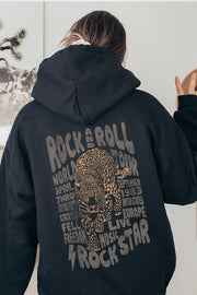 VITAGE ROCK AND ROLL GRAPHIC  HOODIE SWEATSHIRTS