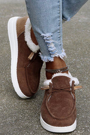 Fluffy Flat Slip On Shoes Booties