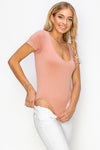 Scoopneck Short Sleeve Seamless Bodysuit