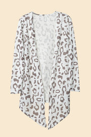 Leopard open cardigan