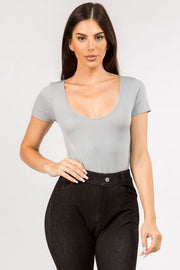 Scoopneck Short Sleeve Seamless Bodysuit