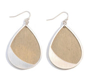 Oval Wood Earrings